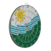 Vlag van Spokane, Washington Dartbord (Voorkant Links)