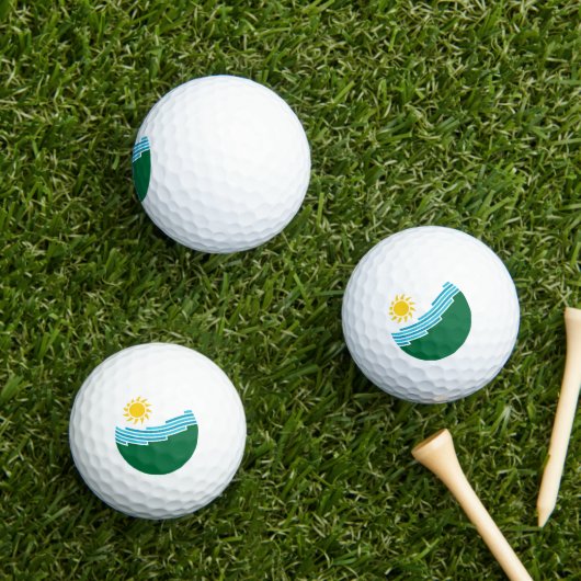 Vlag van Spokane, Washington Golfballen (Insitu Gras)