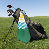Vlag van Spokane, Washington Golfhanddoek (Groen)
