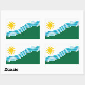 Vlag van Spokane, Washington Rechthoekige Sticker (Vel)