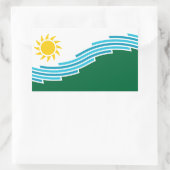 Vlag van Spokane, Washington Rechthoekige Sticker (Tas)