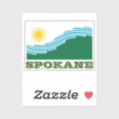 Vlag van Spokane, Washington Sticker (Vel)