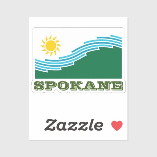 Vlag van Spokane, Washington Sticker (Vel)
