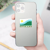 Vlag van Spokane, Washington Sticker (Telefoon)