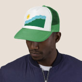 Vlag van Spokane, Washington Trucker Pet (In situ)