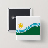 Vlag van Spokane, Washington Vierkante Button 5,1 Cm (Voorkant /achterkant)