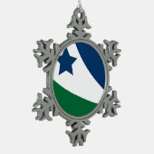 Vlag van Spring Hill, Tennessee Tin Sneeuwvlok Ornament (Links)