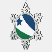 Vlag van Spring Hill, Tennessee Tin Sneeuwvlok Ornament (Rechts)