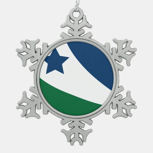 Vlag van Spring Hill, Tennessee Tin Sneeuwvlok Ornament (Voorkant)