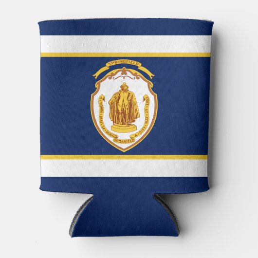 Vlag van Springfield, Massachusetts Blikjeskoeler (Voorkant)