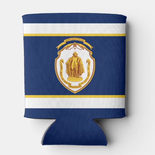 Vlag van Springfield, Massachusetts Blikjeskoeler (Achterkant)
