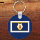 Vlag van Springfield, Massachusetts Sleutelhanger (Voorkant)