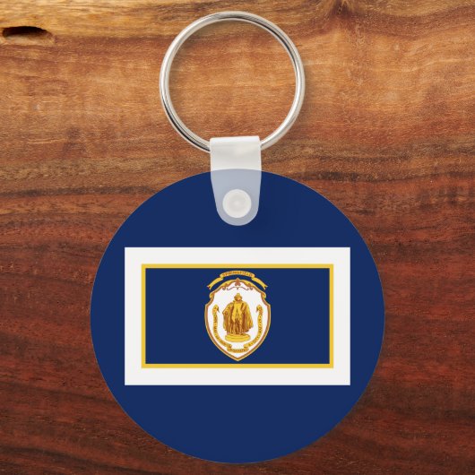 Vlag van Springfield, Massachusetts Sleutelhanger (Voorkant)