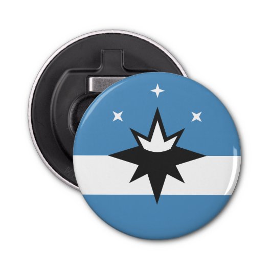 Vlag van Springfield, Missouri Button Flesopener (Voorkant)