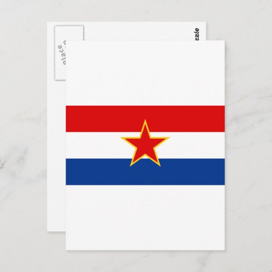 Vlag van SR Kroatië Briefkaart (Voorkant / Achterkant)
