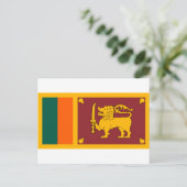 Vlag van Sri Lanka (ජා, ‍, රී Sri කා) (ශ්) Briefkaart (Staand voorkant)
