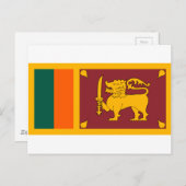 Vlag van Sri Lanka (ජා, ‍, රී Sri කා) (ශ්) Briefkaart (Voorkant / Achterkant)