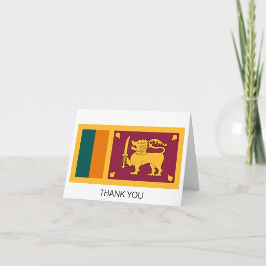 Vlag van Sri Lanka Bedankkaart (Voorkant)
