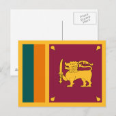Vlag van Sri Lanka Briefkaart (Voorkant / Achterkant)