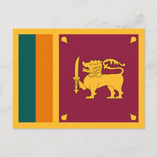 Vlag van Sri Lanka Briefkaart (Voorkant)