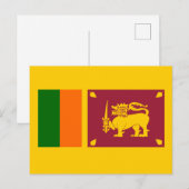 Vlag van Sri Lanka Briefkaart (Voorkant / Achterkant)