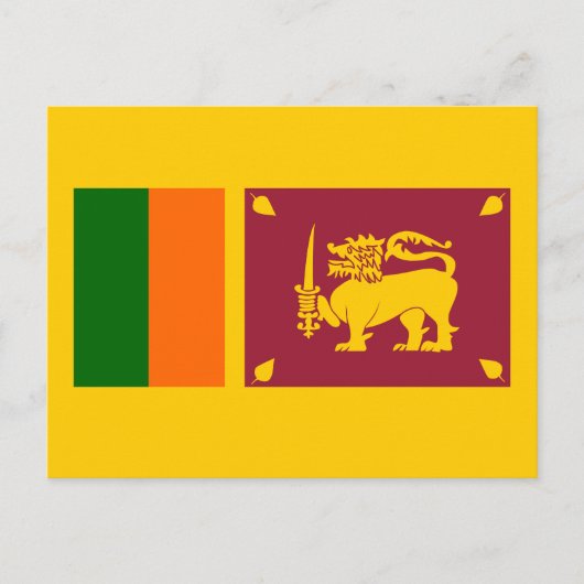 Vlag van Sri Lanka Briefkaart (Voorkant)