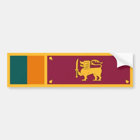 Vlag van Sri Lanka Bumpersticker (Voorkant)