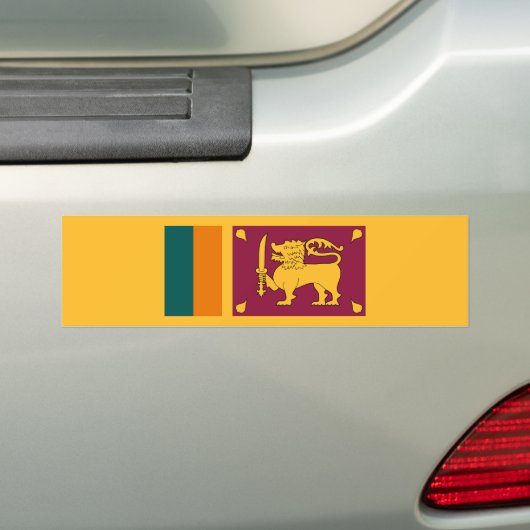 Vlag van Sri Lanka Bumpersticker (Op auto)