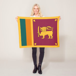 Vlag van Sri Lanka Fleece Deken