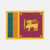Vlag van Sri Lanka Fleece Deken (Voorkant (Horizontaal))