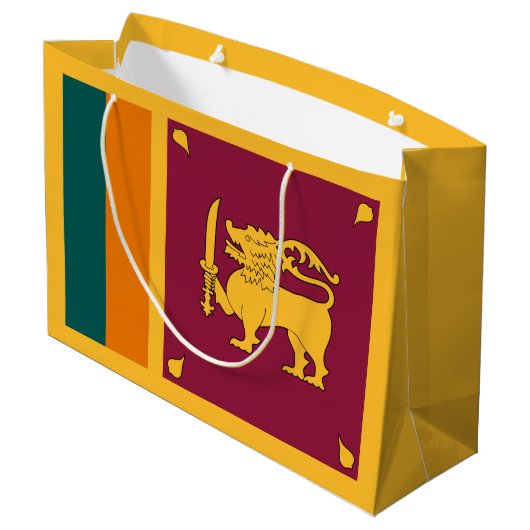Vlag van Sri Lanka Groot Cadeauzakje (Achterkant Gekanteld)