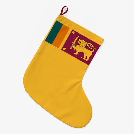 Vlag van Sri Lanka Grote Kerstsok (Voorkant (Hangend))