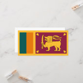 Vlag van Sri Lanka Kaart (Voorkant / Achterkant in situ)