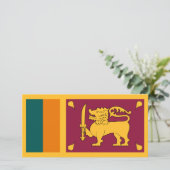 Vlag van Sri Lanka Kaart (Staand voorkant)