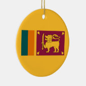Vlag van Sri Lanka Keramisch Ornament (Rechts)