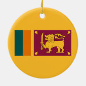 Vlag van Sri Lanka Keramisch Ornament (Achterkant)