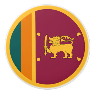 Vlag van Sri Lanka Keramische Knop