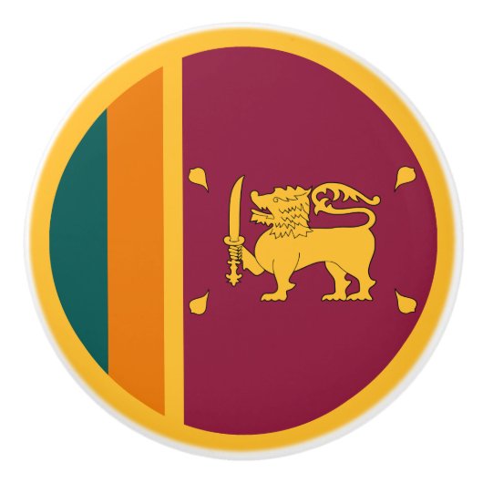 Vlag van Sri Lanka Keramische Knop (Voorkant)