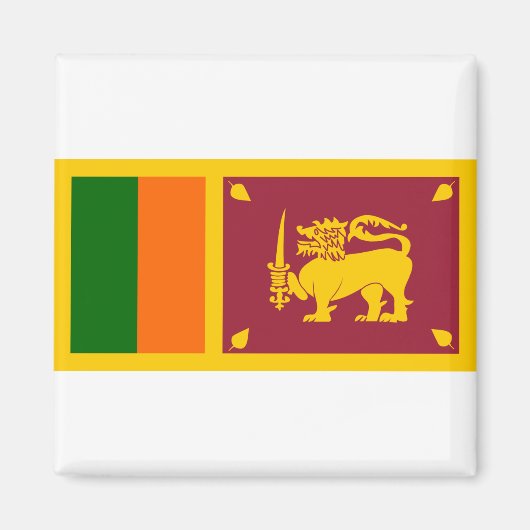 Vlag van Sri Lanka Magneet (Voorkant)