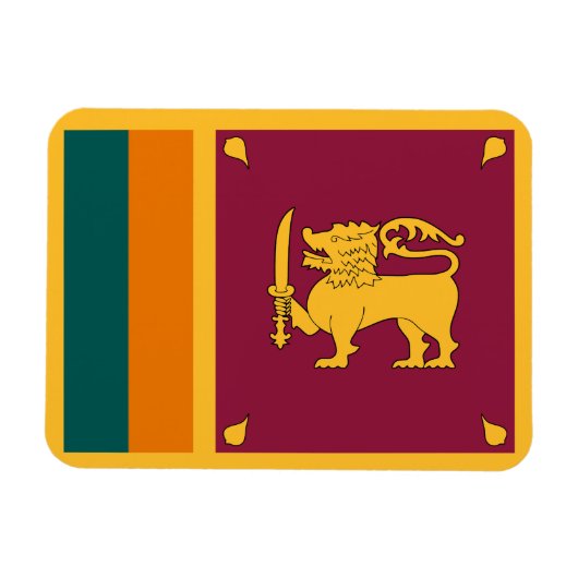 Vlag van Sri Lanka Magneet (Horizontaal)