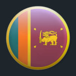 Vlag van Sri Lanka Magneet<br><div class="desc">Ronde vlag van Sri Lanka</div>