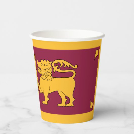 Vlag van Sri Lanka Papieren Bekers (Achterkant)