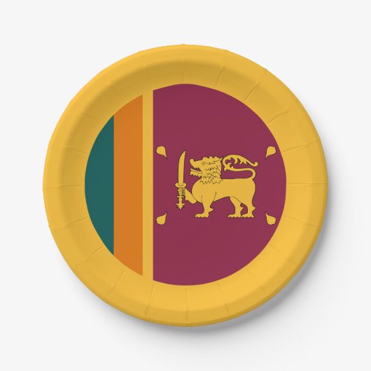 Vlag van Sri Lanka Papieren Bordje (Voorkant)