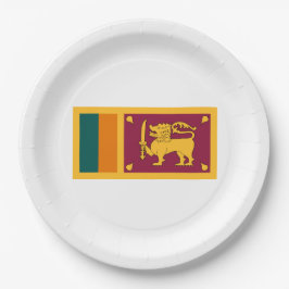 Vlag van Sri Lanka Papieren Bordje