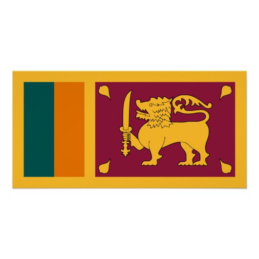 Vlag van Sri Lanka Perfect Poster (Voorkant)