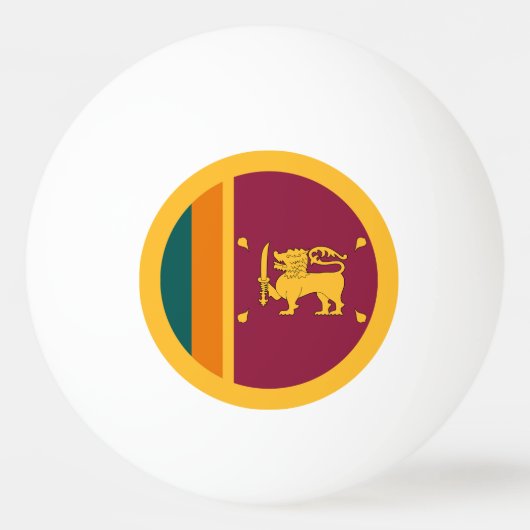 Vlag van Sri Lanka Pingpongbal (Voorkant)