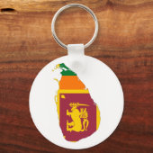 vlag van sri lanka : plattegrond silhouet symbool sleutelhanger (Voorkant)