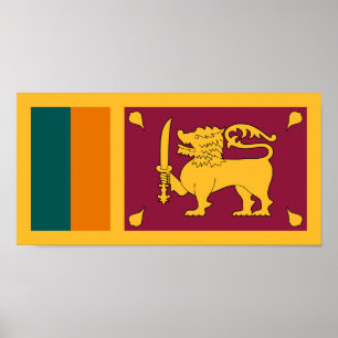 Vlag van Sri Lanka Poster