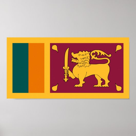 Vlag van Sri Lanka Poster (Voorkant)