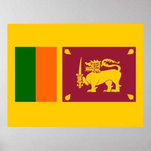 Vlag van Sri Lanka Poster (Voorkant)